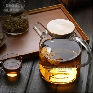 1800ml Glass Teapot Kettle With Whistle Infuser