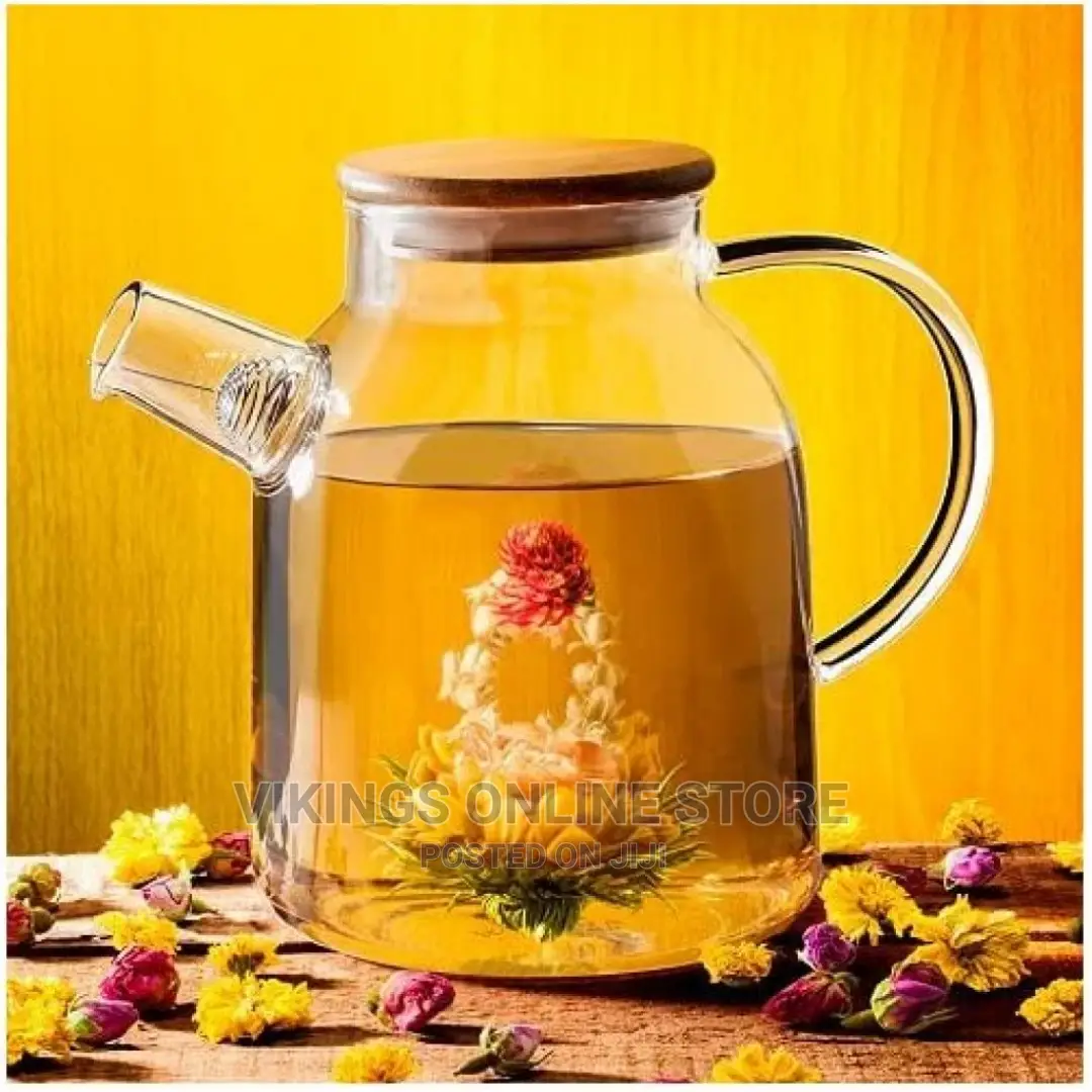 1800ml Glass Teapot Kettle With Whistle Infuser