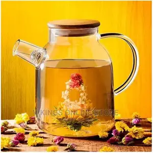 1800ml Glass Teapot Kettle With Whistle Infuser
