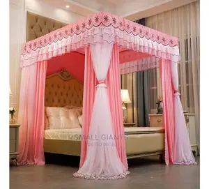 All-Round Wrapped Bed Canopy Mosquito Net With Bracket