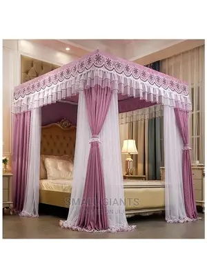 All-Round Wrapped Bed Canopy Mosquito Net With Bracket