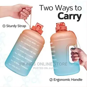 2.5L Time Marked Fitness Jug Outdoor Frosted Water Bottle,