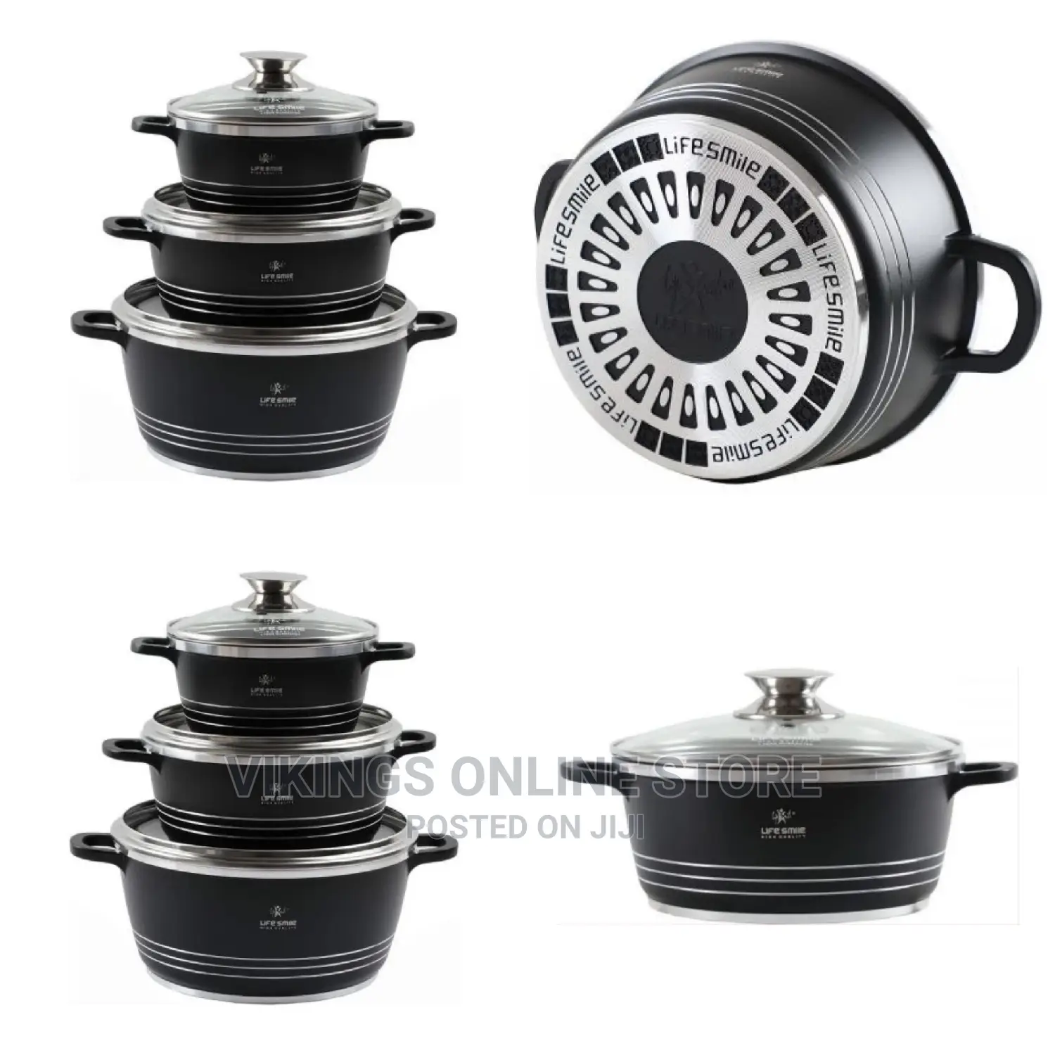 Non-Stick Serving/Saucepans/Cookware- 32x36x40cm -Black