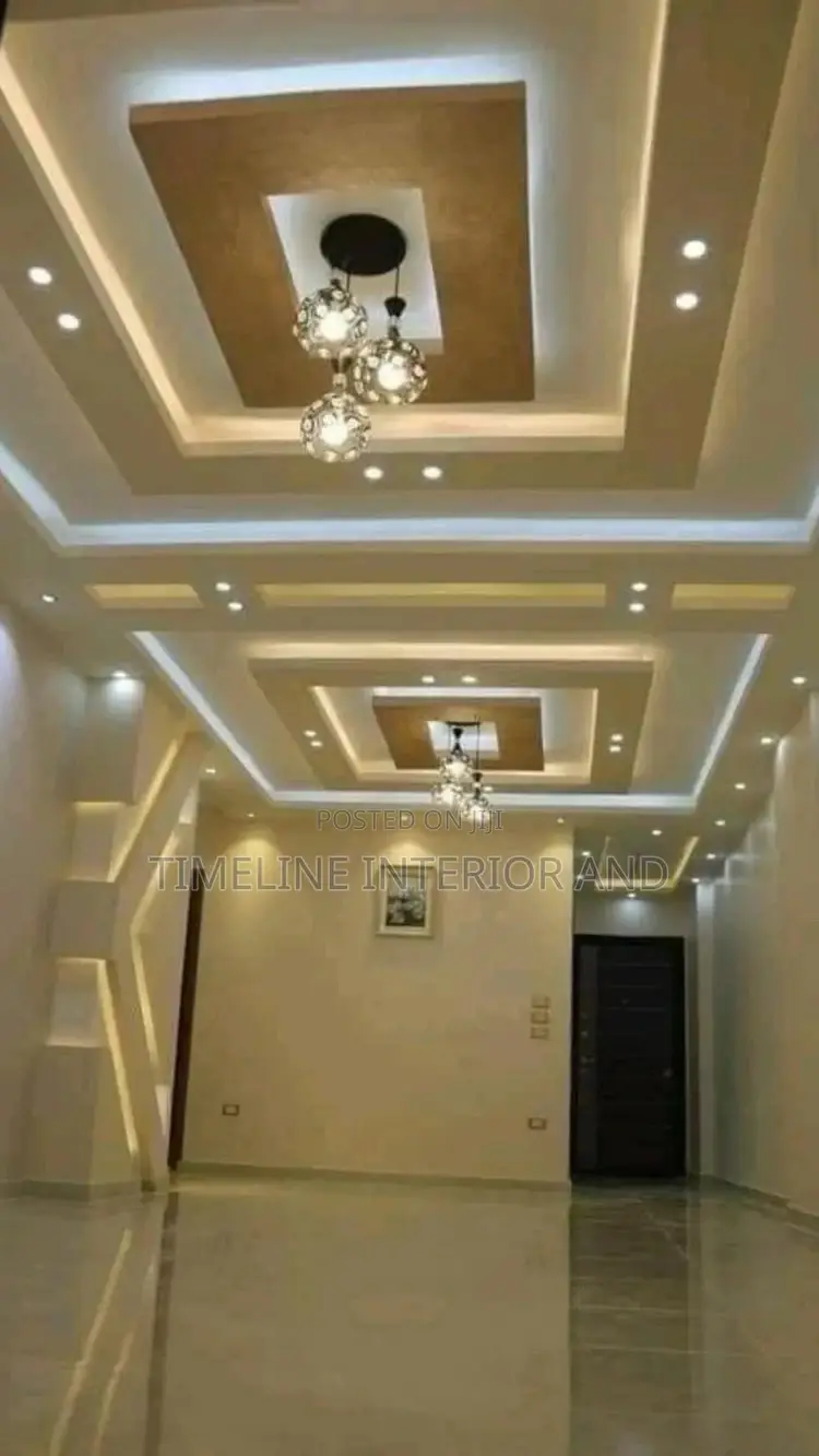 Square Gypsum Ceiling Done at Wakiso Town