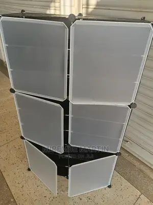 Two Columns Plastic Wardrobe