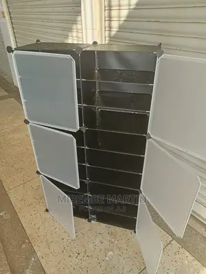 Two Columns Plastic Wardrobe