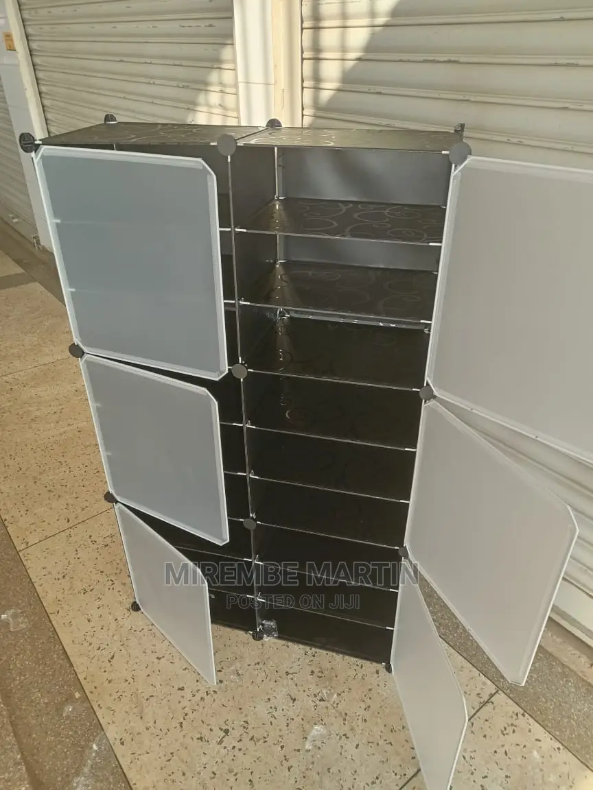 Two Columns Plastic Wardrobe