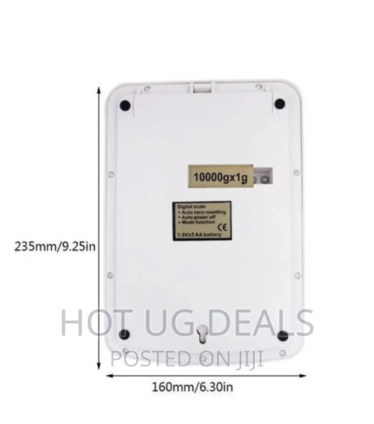 10kg Digital Kitchen Weighing Scale / Balance - White