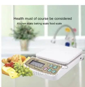 10kg Digital Kitchen Weighing Scale / Balance - White