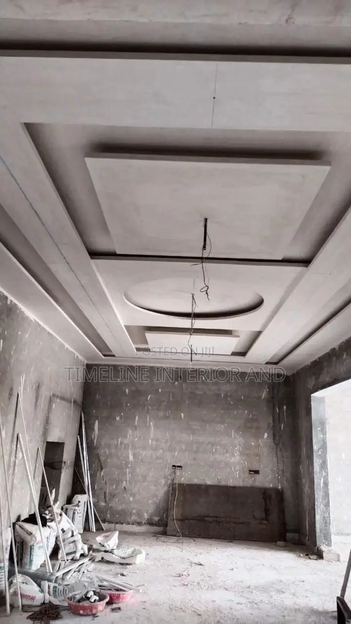 Plaster and Pop Ceiling.
