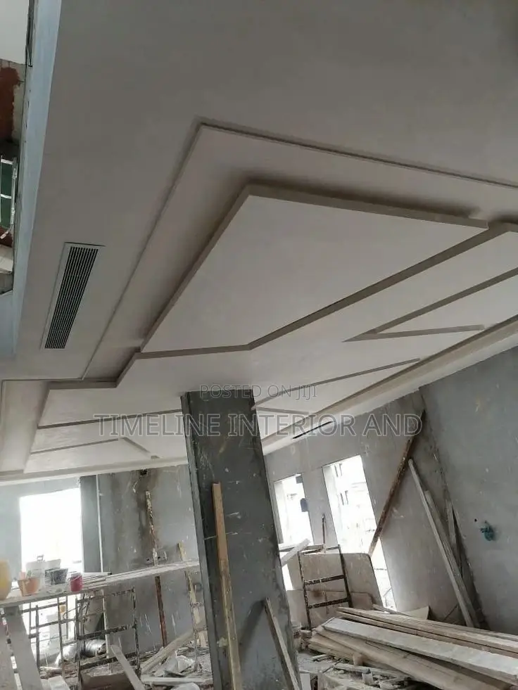 Plaster and Pop Ceiling.