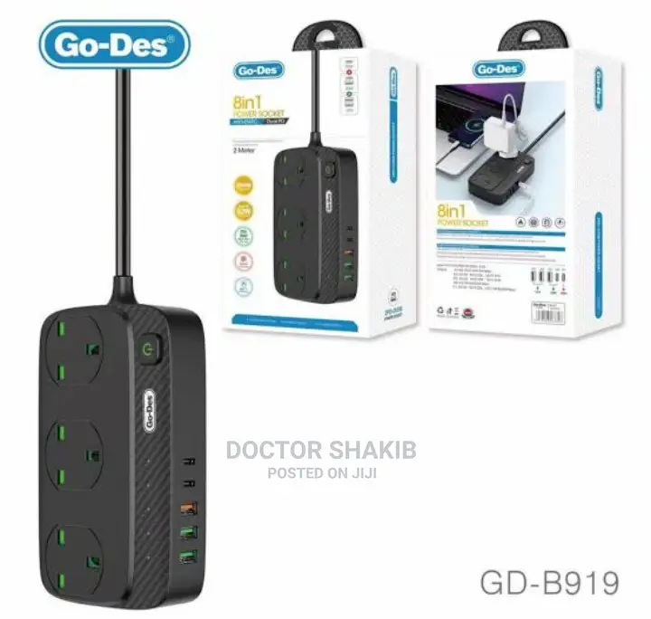 Go Des 8 in 1 Power Socket