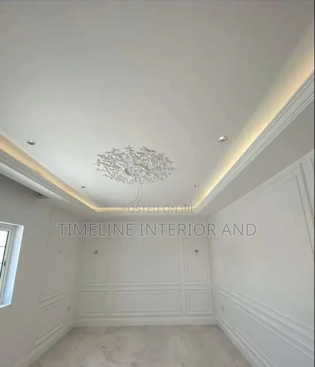 Gypsum TV Cabinet and Ceiling Works.