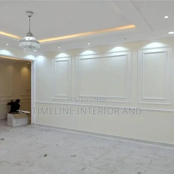 Gypsum TV Cabinet and Ceiling Works.