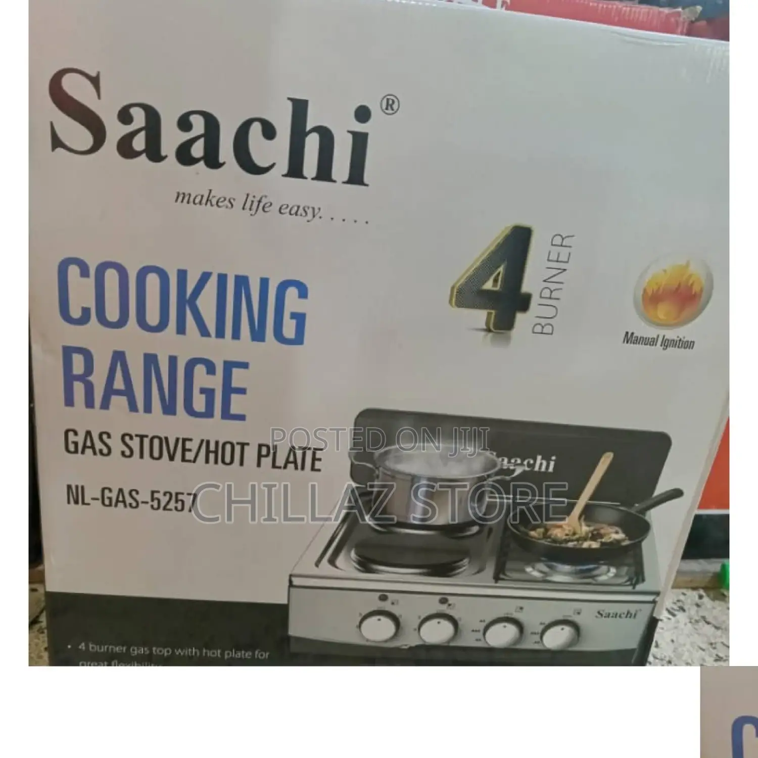Saachi 4 Burner Cooking Range.