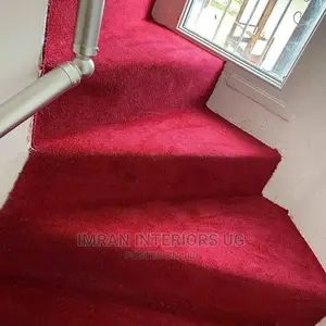 Wall to Wall Office Woolen Carpet Red