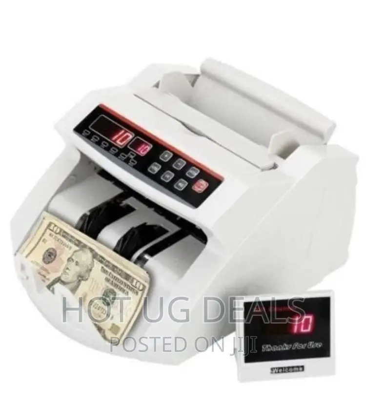 Money Cash Counting With Counterfeit Detector Uv_ Mg Machine