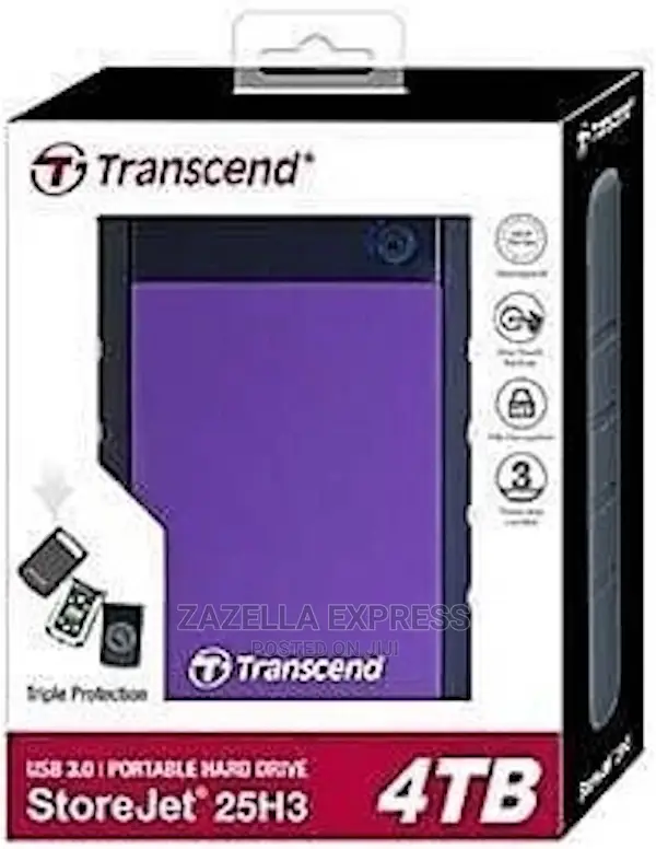 Transcend 4tb Transcend Storejet Usb3.0 Portable Hard Drive