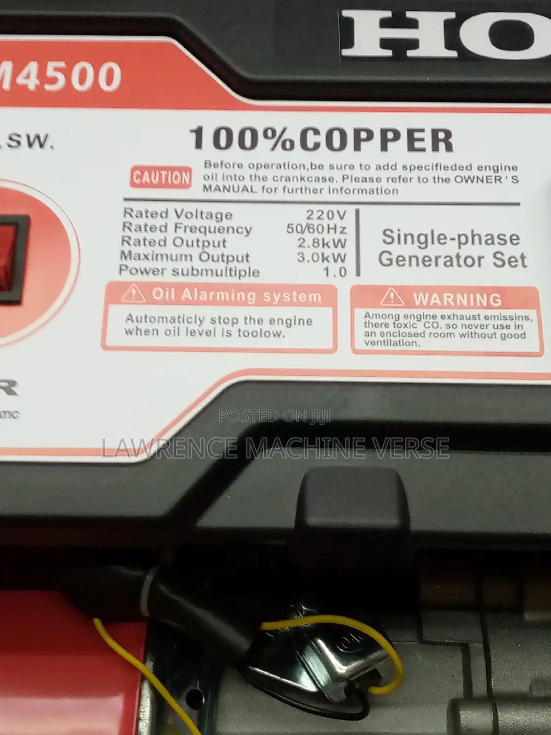 Honda Generator KM4500 3.0KV,KW