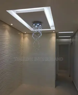 Rectangle Shape Gypsum Ceiling Design.
