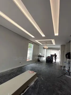 Rectangle Shape Gypsum Ceiling Design.