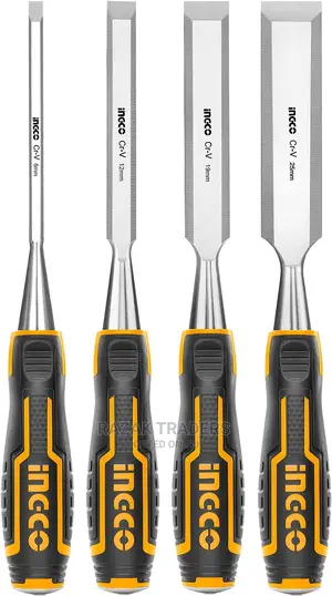 INGCO 4pcs Wood Chisel Set Woodworking 6/12/19/25mm