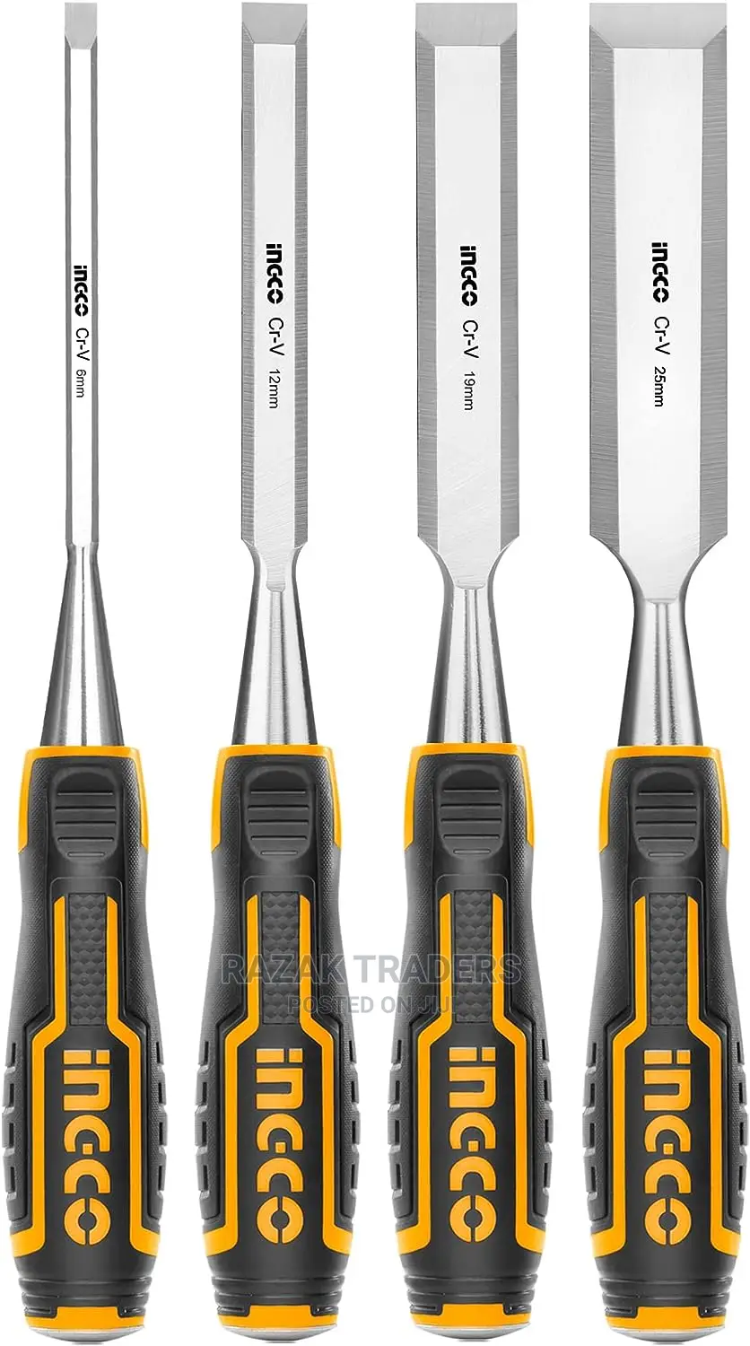 INGCO 4pcs Wood Chisel Set Woodworking 6/12/19/25mm