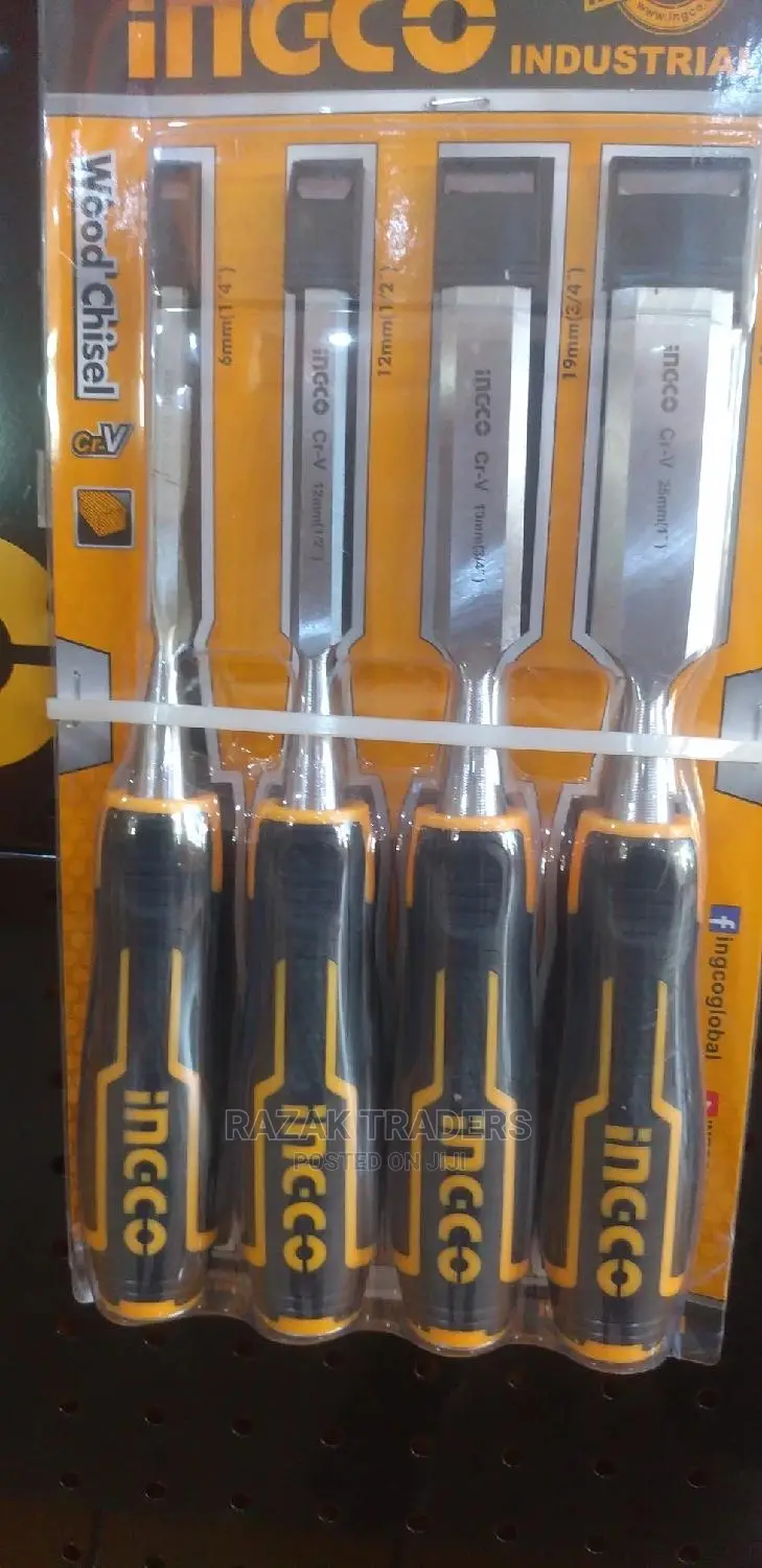 INGCO 4pcs Wood Chisel Set Woodworking 6/12/19/25mm