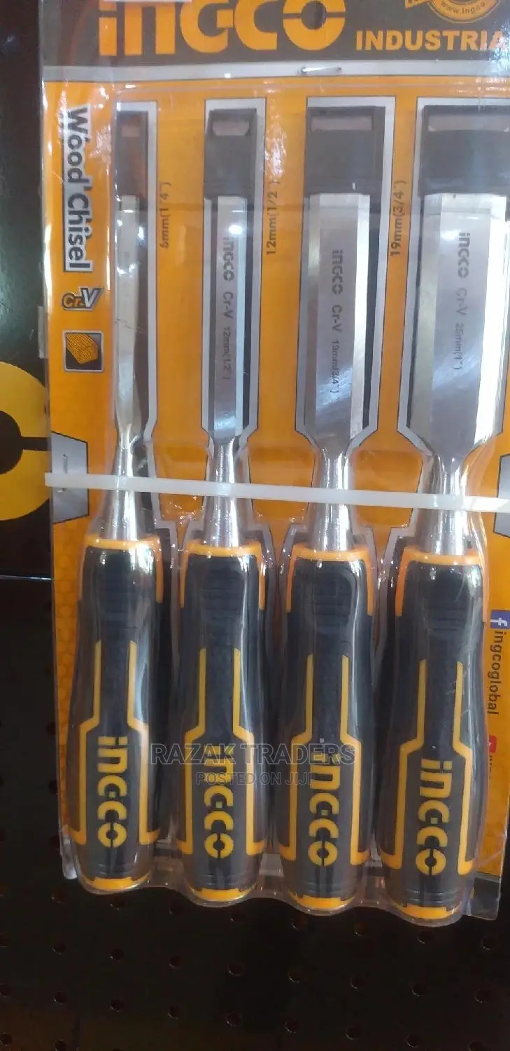 INGCO 4pcs Wood Chisel Set Woodworking 6/12/19/25mm
