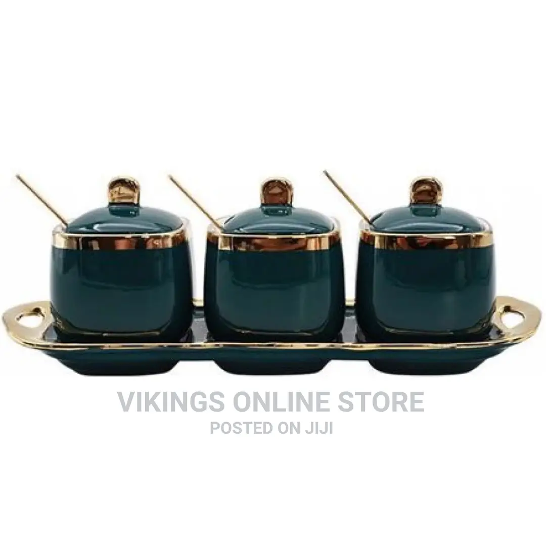 3 Piece Sugar Bowl, Coffee,Tea Canister Storage Containers –