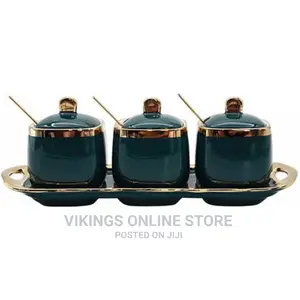 3 Piece Sugar Bowl, Coffee,Tea Canister Storage Containers –