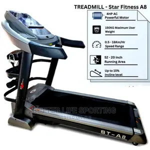 Treadmill Star Fitness AB 4hp Power Motor and Massager