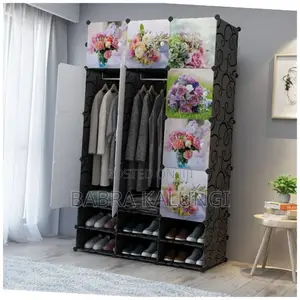 9 Cubes Plastic Wardrobe