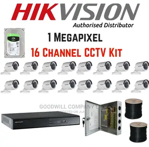 (16 Cameras) 16 Channel CCTV Camera Kit HIK