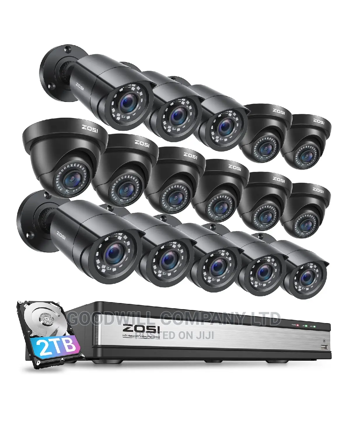 16 Channel CCTV Camera Full Kit  (16 Cameras)