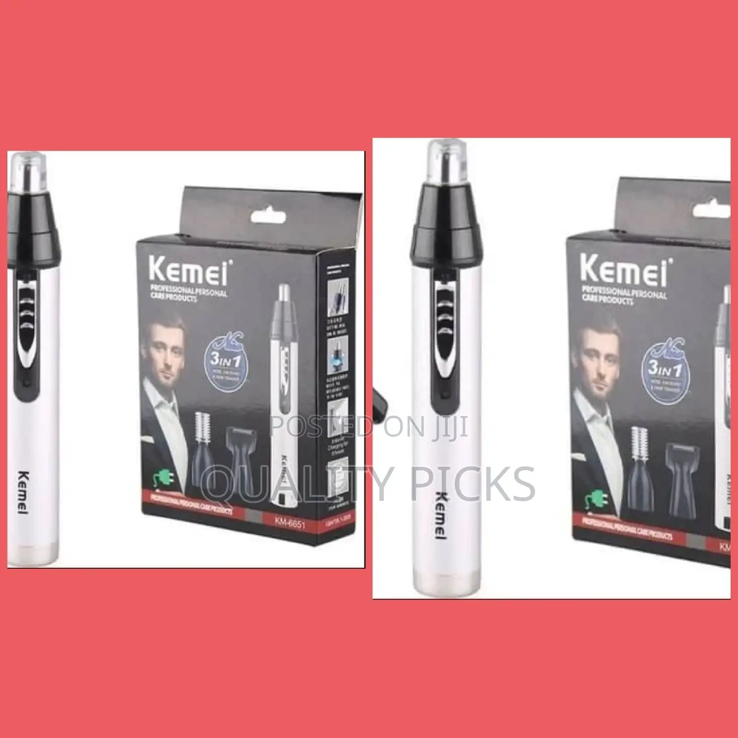 Kemei 3 In1 Electric Nose Ear Trimmer for Men