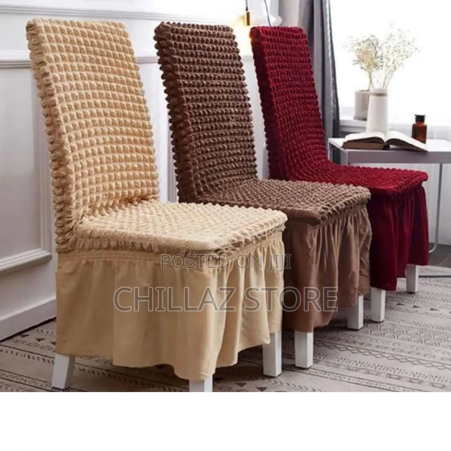 6pcs Stretching Chair Covers.