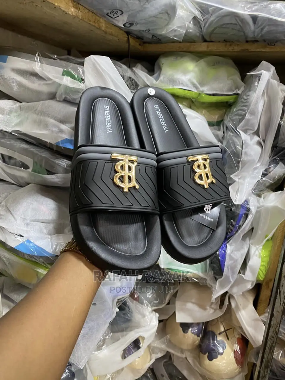 Original Rubber Burberry Push in Sandals