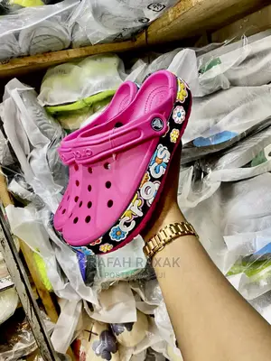 Ladies Original Pink Rubber Crocs