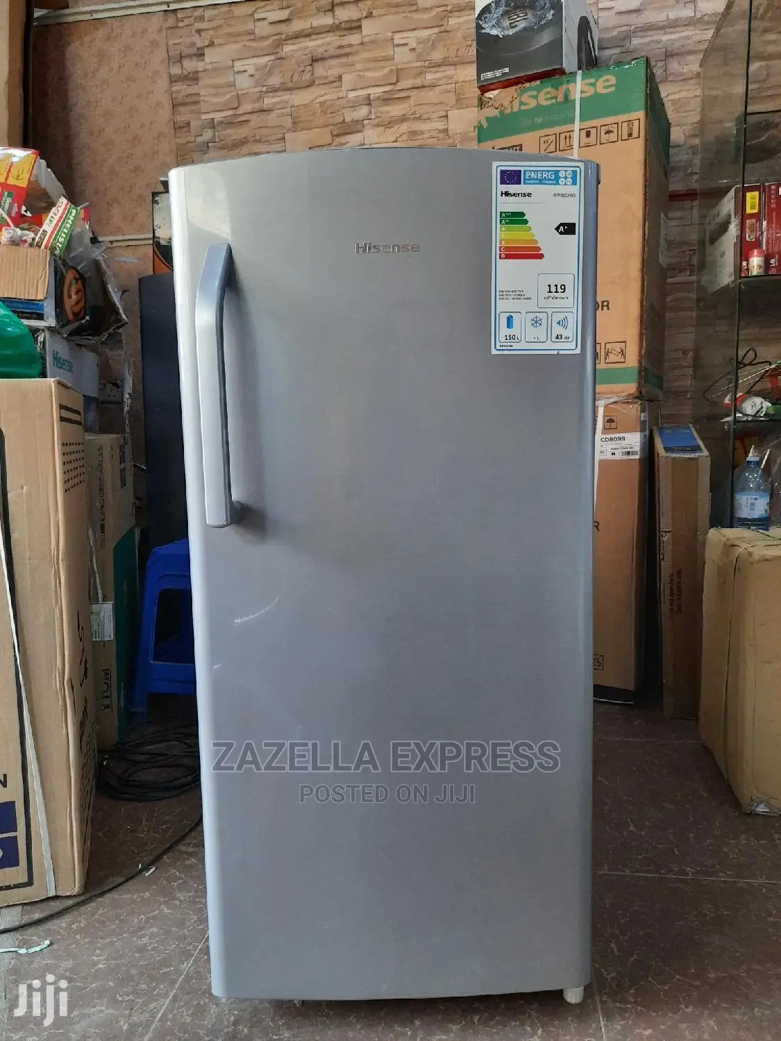 Hisense 195l/ Liters Single Door Refrigerator, Silver – Rr19