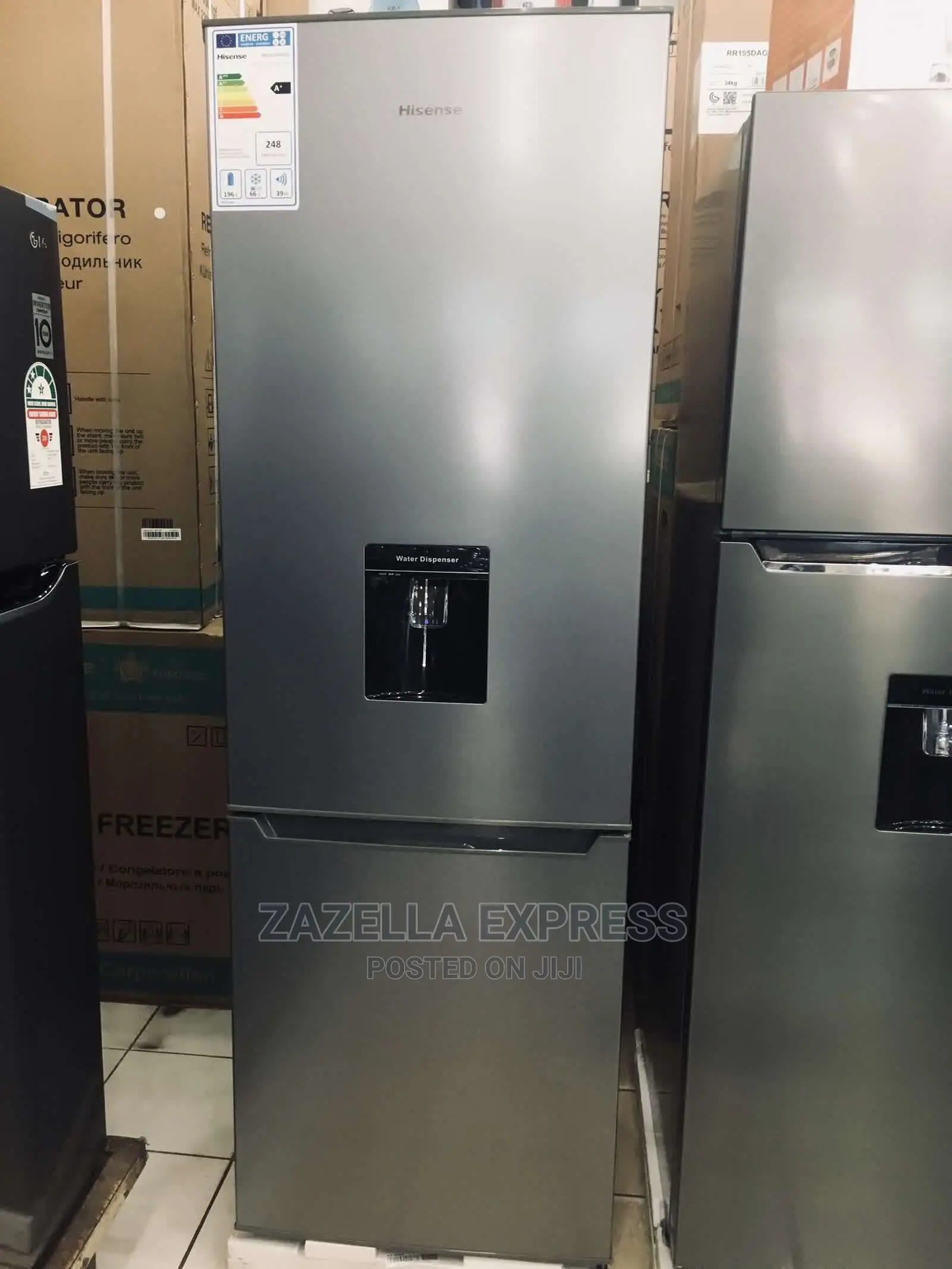 Hisense 341l Double-Door Fridge Silver (Defrost)