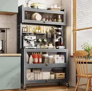 Kitchen Cabinet Storage Rack Microwave Ovenrack Metalcabinet