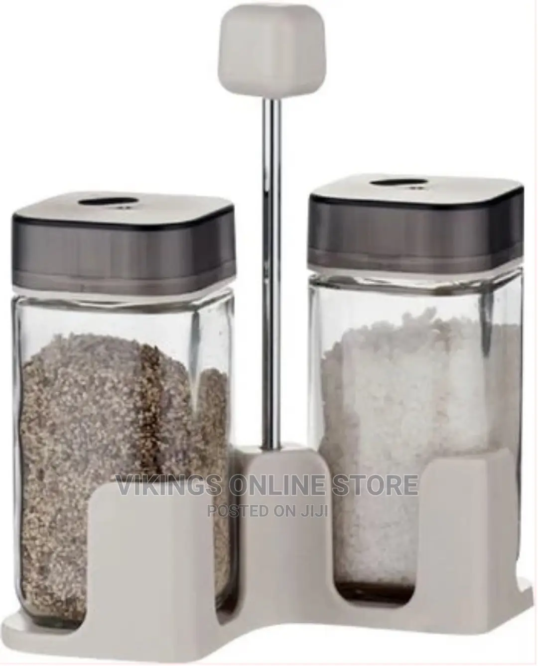 Double Countertop Spice, Salt, Pepper Shaker Organizer