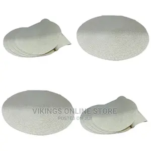 6 Pc Round Decorative Placemats Table –