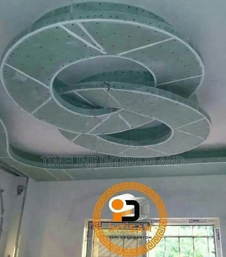 Gypsum Ceiling Circular Board Work.