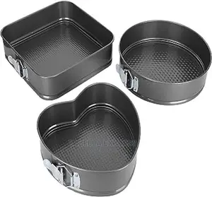 3pcs/Set Non-stick Spring Pan Detachable Bottom Baking Tray