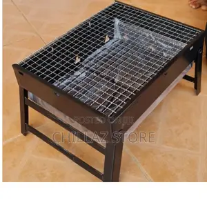 BBQ Portable Foldable Charcoal Black Grill.