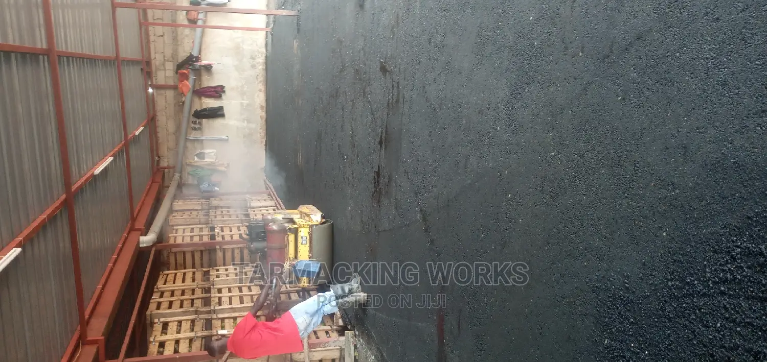 Tarmacking Access Roads And Compounds