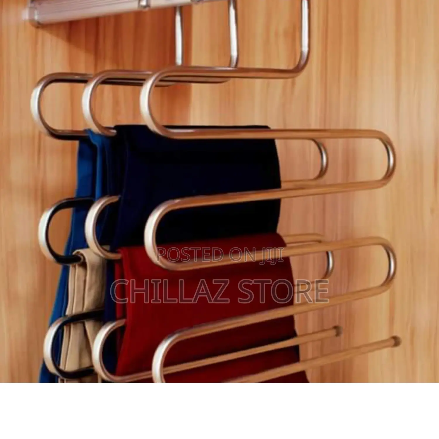 1pc Stainless Steel Pant Hanger.