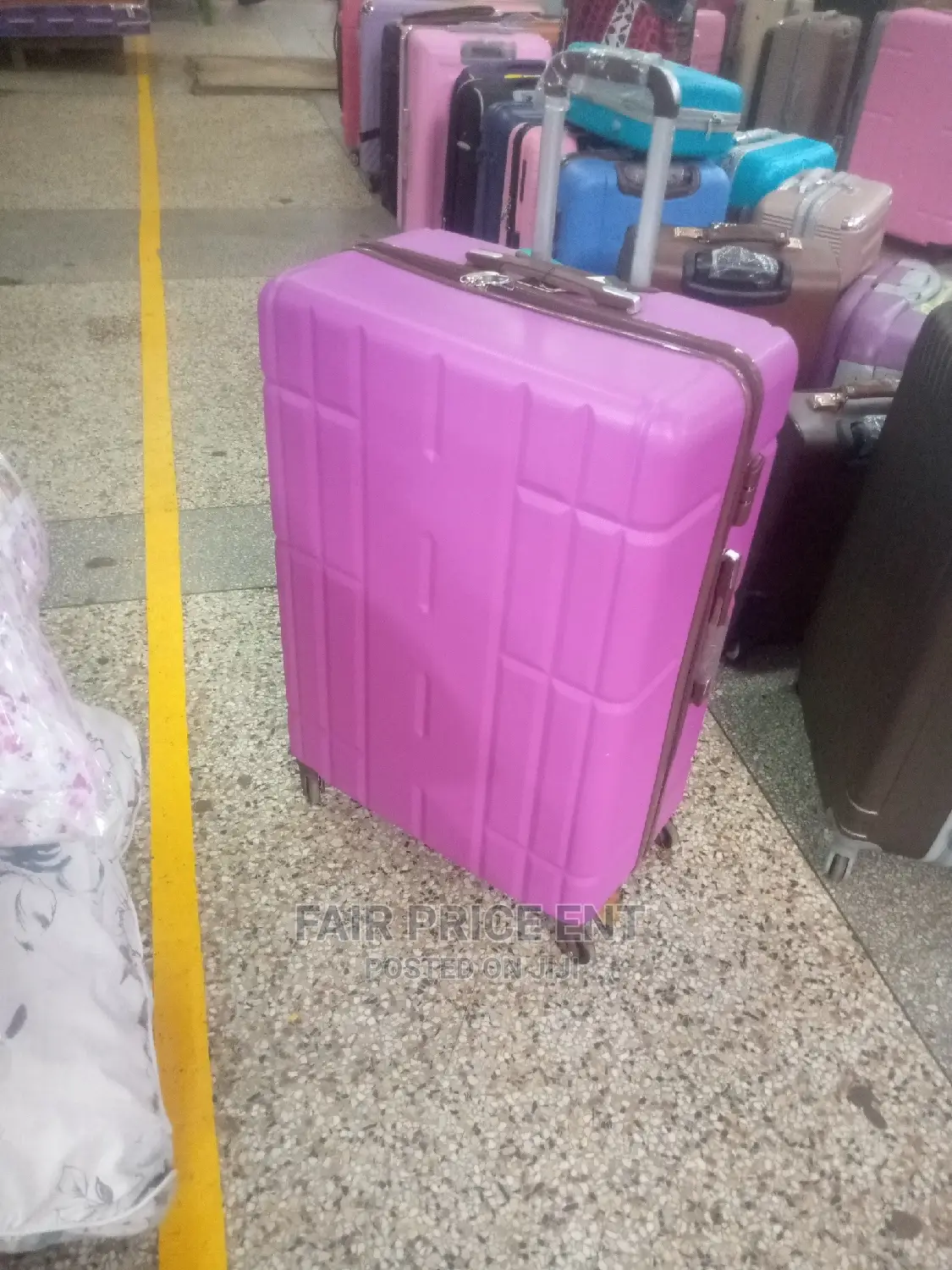 Original Plastic Suitcases.( Pink)